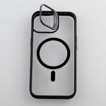Силиконовый чехол MagSafe CAMERA GLASS PROTECTION для iPhone 14 черный