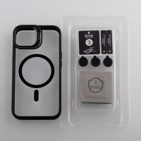 Силиконовый чехол MagSafe CAMERA GLASS PROTECTION для iPhone 15 черный