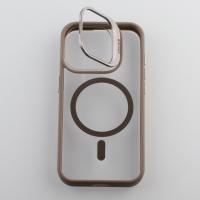 Силиконовый чехол MagSafe CAMERA GLASS PROTECTION для iPhone 15 Pro Max серый