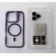 Силиконовый чехол MagSafe CAMERA GLASS PROTECTION для iPhone 16 темно-фиолетовый