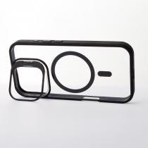 Силиконовый чехол MagSafe CAMERA GLASS PROTECTION для iPhone 16 Plus черный