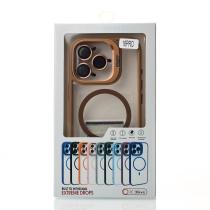 Силиконовый чехол MagSafe CAMERA GLASS PROTECTION для iPhone 16 Pro бронзовый