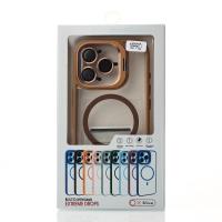 Силиконовый чехол MagSafe CAMERA GLASS PROTECTION для iPhone 16 Pro Max бронзовый
