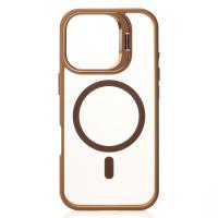 Силиконовый чехол MagSafe CAMERA GLASS PROTECTION для iPhone 16 Pro Max бронзовый
