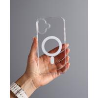 Силиконовый чехол MagSafe CLEAR для iPhone 16 Прозрачный