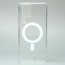 Силиконовый чехол MagSafe CLEAR для Samsung S22 Ultra Прозрачный