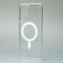 Силиконовый чехол MagSafe CLEAR для Samsung S22 Ultra Прозрачный