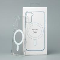 Силіконовий чохол MagSafe CLEAR для Samsung S22 Прозорий