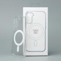 Силіконовий чохол MagSafe CLEAR для Samsung S22 Прозорий