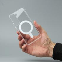 Силіконовий чохол MagSafe CLEAR для Samsung S22 Прозорий