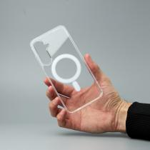 Силиконовый чехол MagSafe CLEAR для Samsung S24 Plus Прозрачный