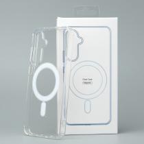 Силиконовый чехол MagSafe CLEAR для Samsung S24 Plus Прозрачный