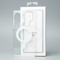 Силиконовый чехол MagSafe CLEAR для Samsung S24 Ultra Прозрачный