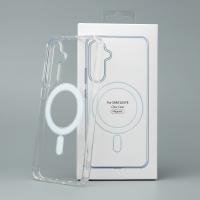 Силіконовий чохол MagSafe CLEAR для Samsung S24 FE Прозорий