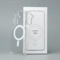 Силиконовый чехол MagSafe CLEAR для Samsung S24 FE Прозрачный