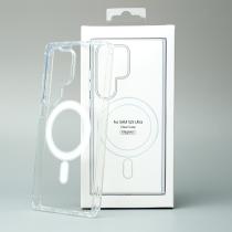 Силиконовый чехол MagSafe CLEAR для Samsung S25 Ultra Прозрачный