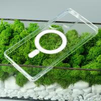 Силиконовый чехол MagSafe CLEAR для Samsung S25 Ultra Прозрачный