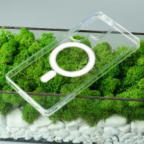 Силиконовый чехол MagSafe CLEAR для Samsung S25 Ultra Прозрачный