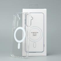 Силиконовый чехол MagSafe CLEAR для Samsung S25 Plus Прозрачный