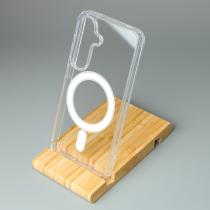 Силиконовый чехол MagSafe CLEAR для Samsung S25 Прозрачный