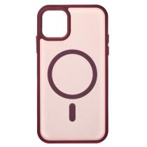 Силіконовий чохол MATTE з підтримкою MagSafe для телефону iPhone 11 burgundy