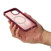 Силіконовий чохол MATTE з підтримкою MagSafe для телефону iPhone 11 burgundy