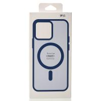 Силиконовый чехол MATTE с поддержкой MagSafe для iPhone 11 dark blue