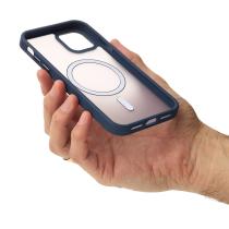 Силіконовий чохол MATTE з підтримкою MagSafe для телефону iPhone 11 dark blue