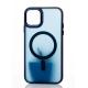 Силиконовый чехол MagSafe MATTE для iPhone 11 темно-синий