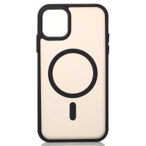Силіконовий чохол MATTE з підтримкою MagSafe для телефону iPhone 12 classic black
