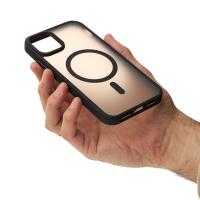Силіконовий чохол MATTE з підтримкою MagSafe для телефону iPhone 12 classic black