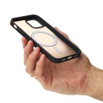 Силіконовий чохол MATTE з підтримкою MagSafe для телефону iPhone 12 classic black