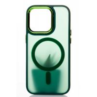Силиконовый чехол MagSafe MATTE для iPhone 12 Pro Max зеленый