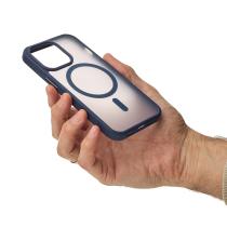 Силиконовый чехол MATTE с поддержкой MagSafe для iPhone 12 Pro dark blue