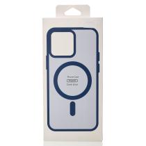 Силиконовый чехол MATTE с поддержкой MagSafe для iPhone 12 Pro dark blue