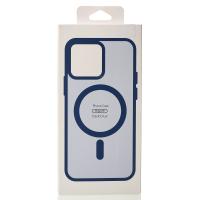 Силиконовый чехол MATTE с поддержкой MagSafe для iPhone 12 dark blue