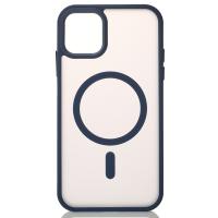 Силиконовый чехол MATTE с поддержкой MagSafe для iPhone 12 dark blue