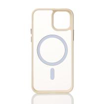 Силіконовий чохол MATTE з підтримкою MagSafe для телефону iPhone 13 cream