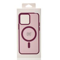 Силіконовий чохол MATTE з підтримкою MagSafe для телефону iPhone 13 Pro Max burgundy