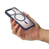 Силиконовый чехол MATTE с поддержкой MagSafe для iPhone 13 Pro dark blue