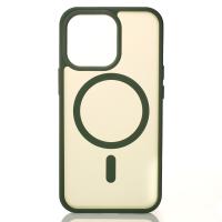 Силиконовый чехол MATTE с поддержкой MagSafe для iPhone 13 Pro sage green