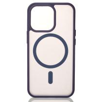 Силиконовый чехол MATTE с поддержкой MagSafe для iPhone 13 dark purple