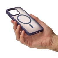 Силиконовый чехол MATTE с поддержкой MagSafe для iPhone 13 dark purple