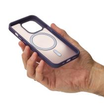 Силиконовый чехол MATTE с поддержкой MagSafe для iPhone 13 dark purple