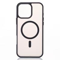 Силиконовый чехол MATTE с поддержкой MagSafe для iPhone 14 classic black