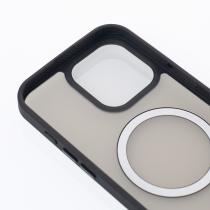 Силіконовий чохол MATTE з підтримкою MagSafe для телефону iPhone 14 classic black