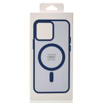 Силіконовий чохол MATTE з підтримкою MagSafe для телефону iPhone 14 Pro Max dark blue