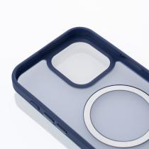 Силіконовий чохол MATTE з підтримкою MagSafe для телефону iPhone 14 Pro Max dark blue