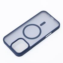 Силіконовий чохол MATTE з підтримкою MagSafe для телефону iPhone 14 Pro Max dark blue