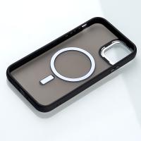 Силіконовий чохол MATTE з підтримкою MagSafe для телефону iPhone 15 classic black